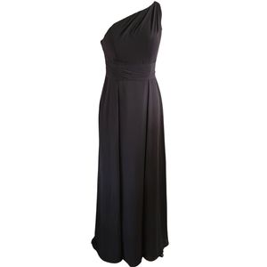Azazie One Shoulder Black Formal Dress Gown Bridesmaid Prom Black Tie
